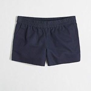 BOGO J. Crew navy blue boardwalk pull on shorts elastic waistband pockets